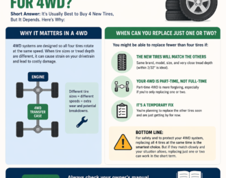 4WD tire replacement infographic